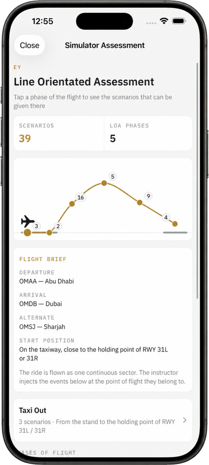 Simulator assessment planner